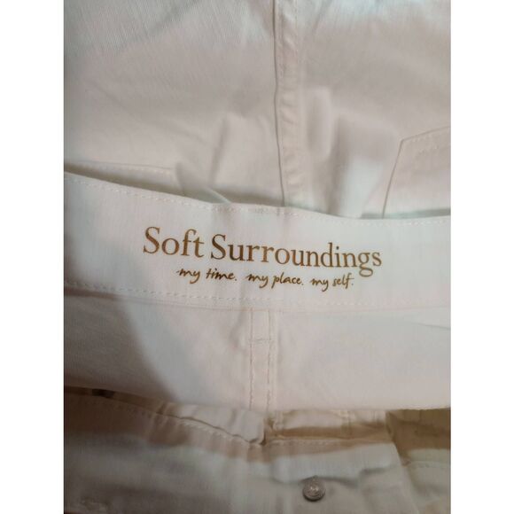 Soft Surrounding Jeans Ladies Medium Petite White Cropped - Picture 5 of 8